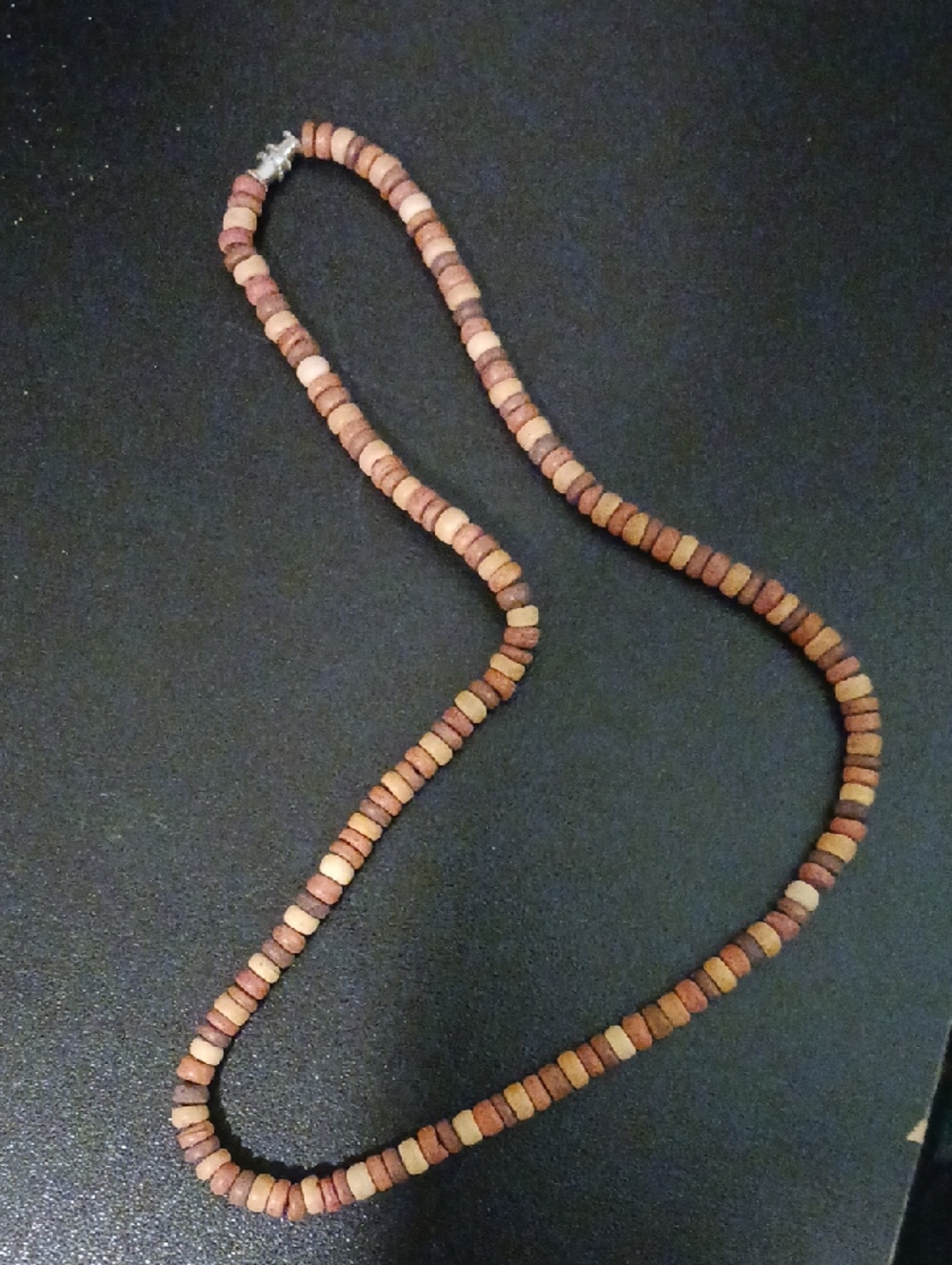 Source Unknown Natural Wood Bead Necklace - Brown Tones